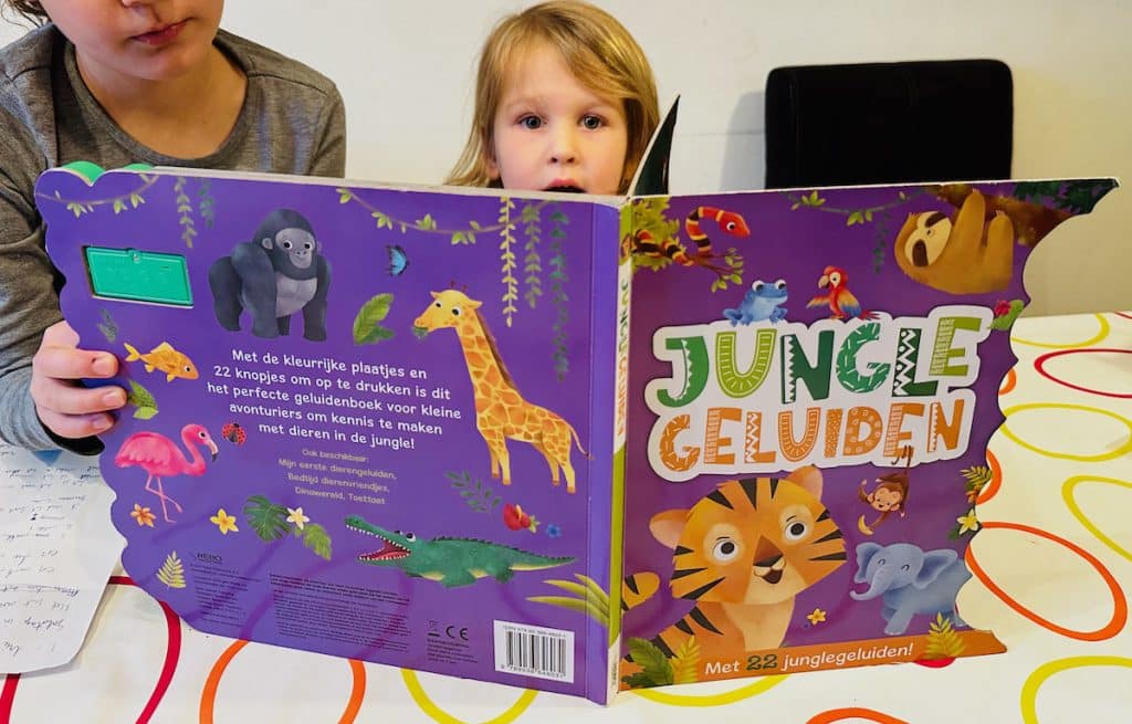 Jungle dierengeluidenboek met 22 geluiden
