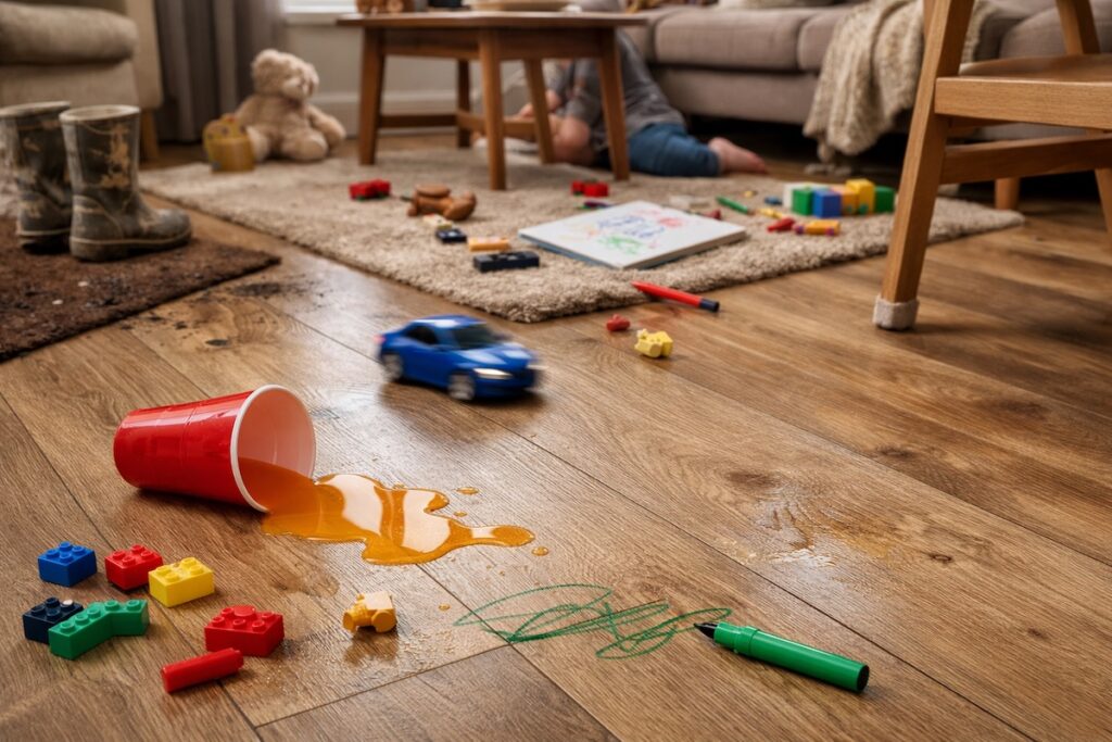 Een kindvriendelijke vloer kiezen zonder stress
