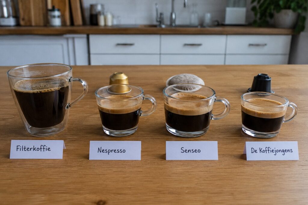Filterkoffie of koffiecupjes