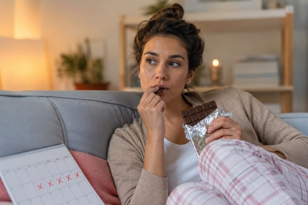 Waarom vrouwen tijdens hun menstruatie meer zin hebben in chocolade