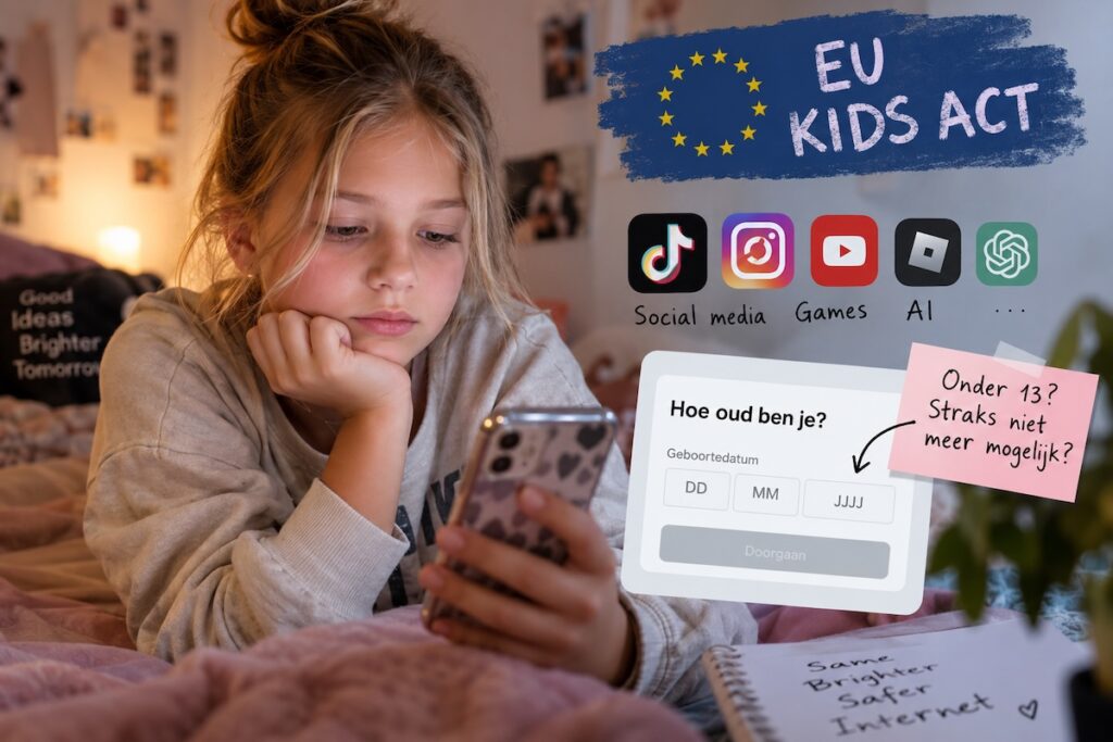 EU-kinderen en veilige sociale media